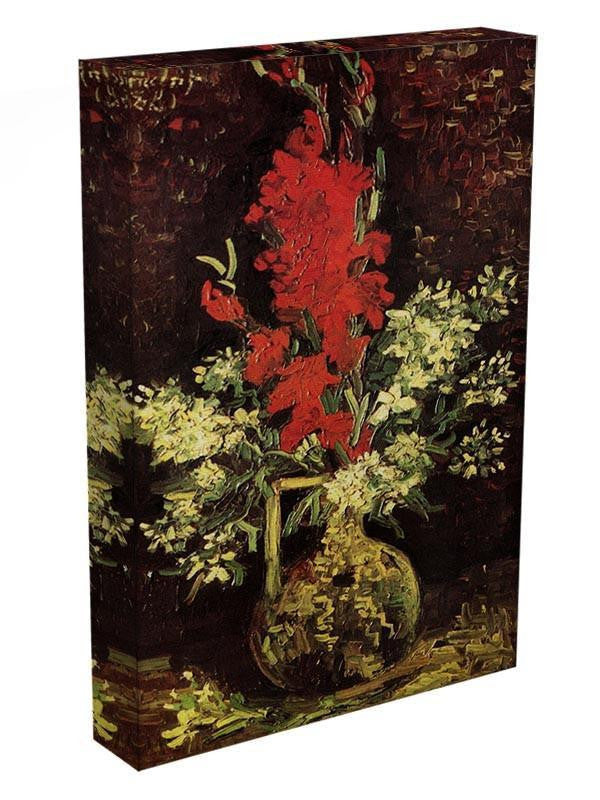 Vase with Gladioli and Carnations by Van Gogh Canvas Print & Poster - Canvas Art Rocks - 3