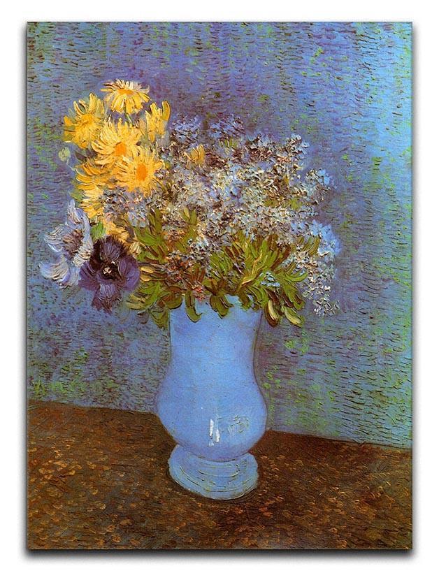 Vase with Lilacs Daisies and Anemones by Van Gogh Canvas Print & Poster  - Canvas Art Rocks - 1