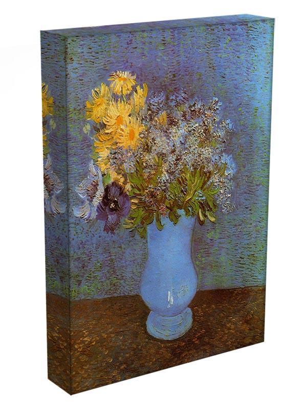 Vase with Lilacs Daisies and Anemones by Van Gogh Canvas Print & Poster - Canvas Art Rocks - 3