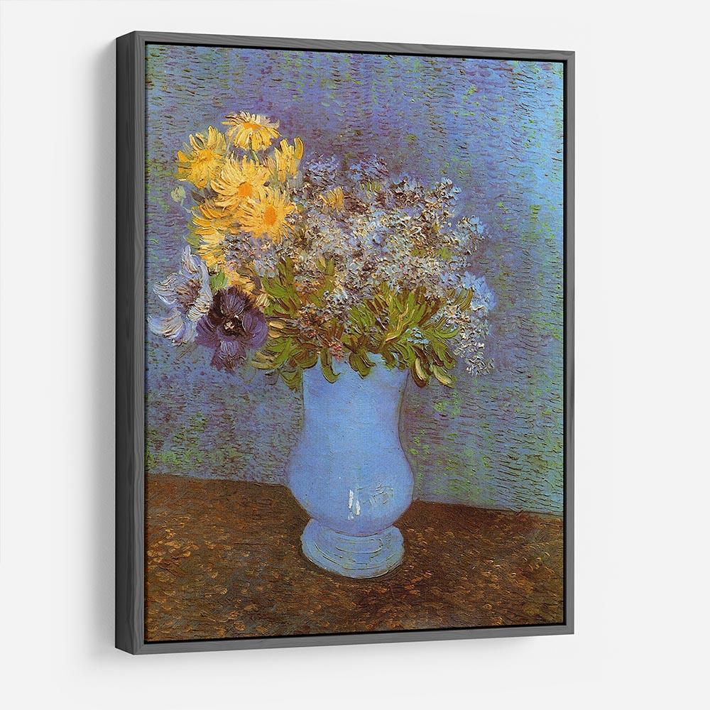 Vase with Lilacs Daisies and Anemones by Van Gogh HD Metal Print