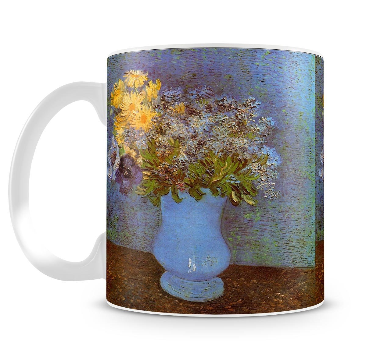 Vase with Lilacs Daisies and Anemones by Van Gogh Mug - Canvas Art Rocks - 4