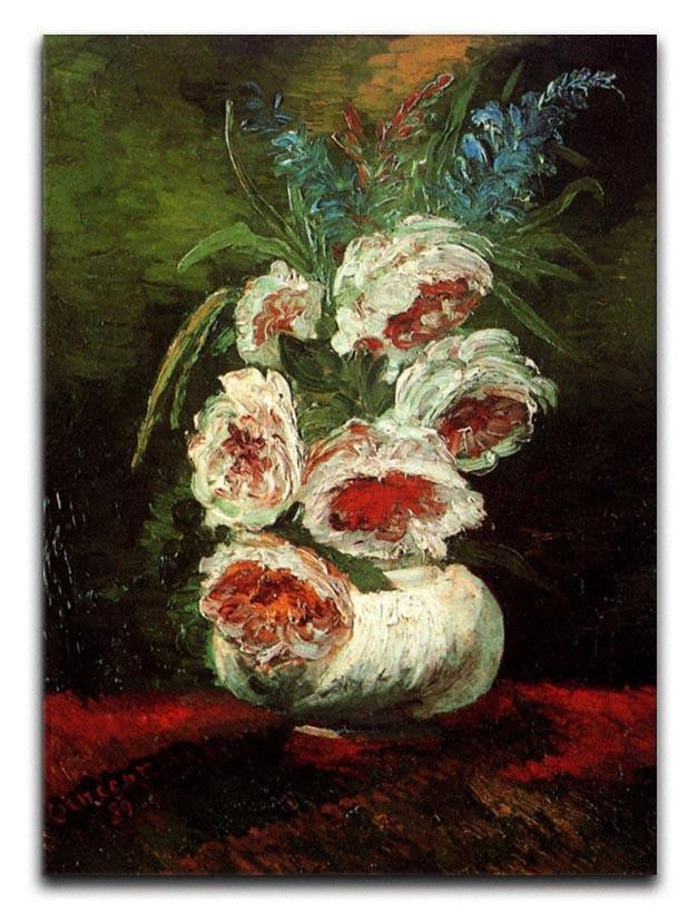 Vase with Peonies by Van Gogh Canvas Print & Poster  - Canvas Art Rocks - 1