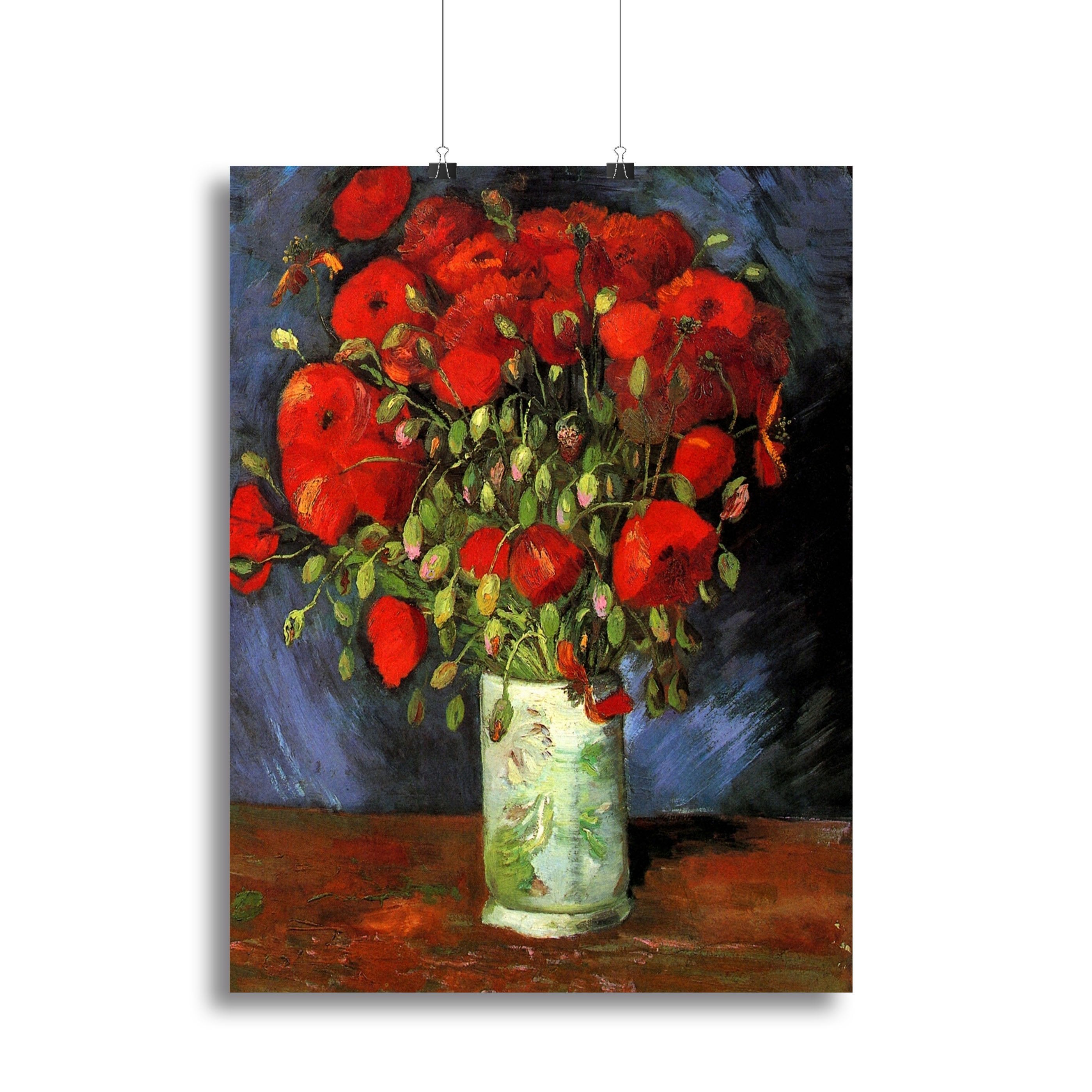 Vase with Red Poppies by Van Gogh Canvas Print or Poster