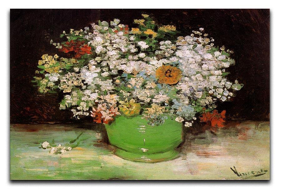 Vase with Zinnias and Other Flowers by Van Gogh Canvas Print & Poster  - Canvas Art Rocks - 1
