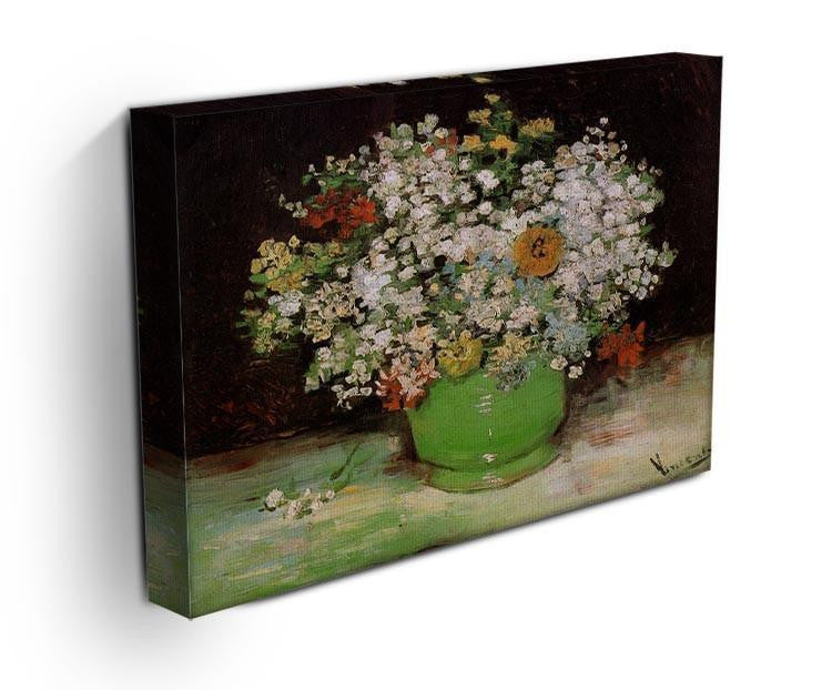Vase with Zinnias and Other Flowers by Van Gogh Canvas Print & Poster - Canvas Art Rocks - 3