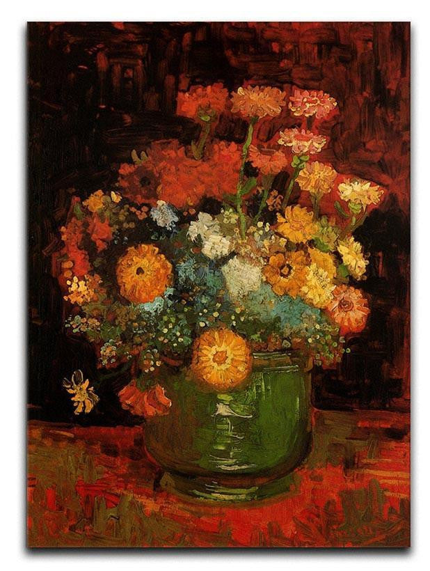 Vase with Zinnias by Van Gogh Canvas Print & Poster  - Canvas Art Rocks - 1