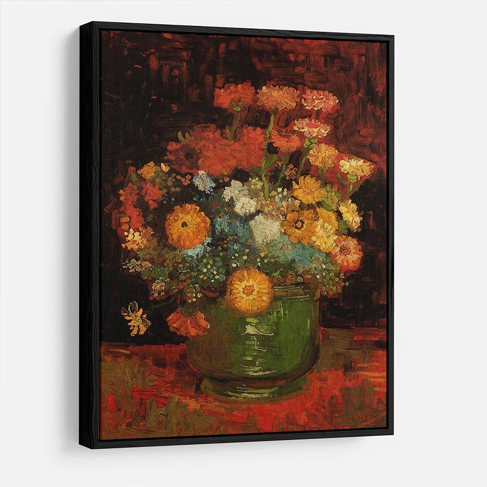Vase with Zinnias by Van Gogh HD Metal Print