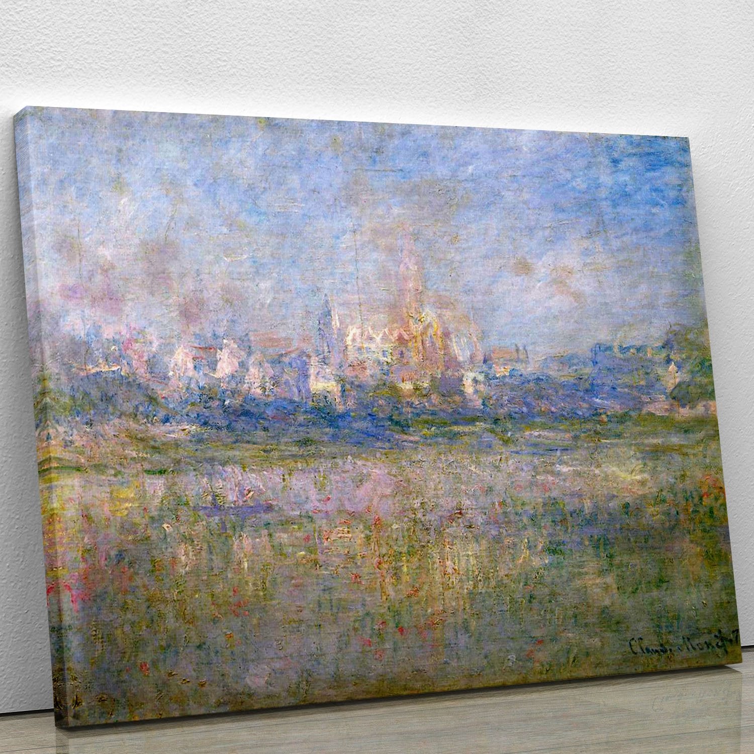 Vctheuil in the fog by Monet Canvas Print or Poster