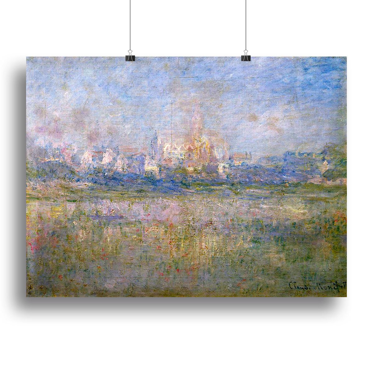 Vctheuil in the fog by Monet Canvas Print or Poster