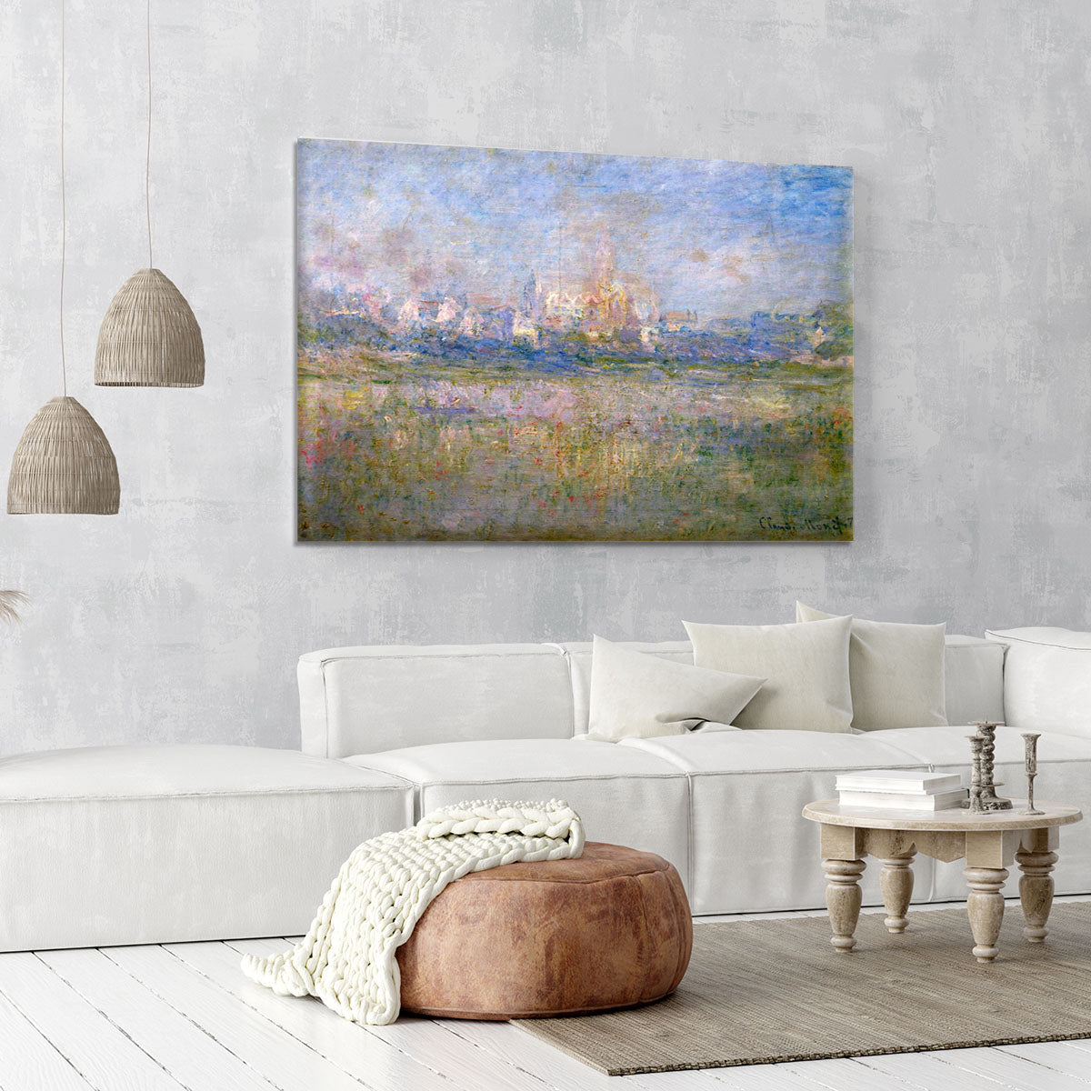 Vctheuil in the fog by Monet Canvas Print or Poster - Canvas Art Rocks - 6