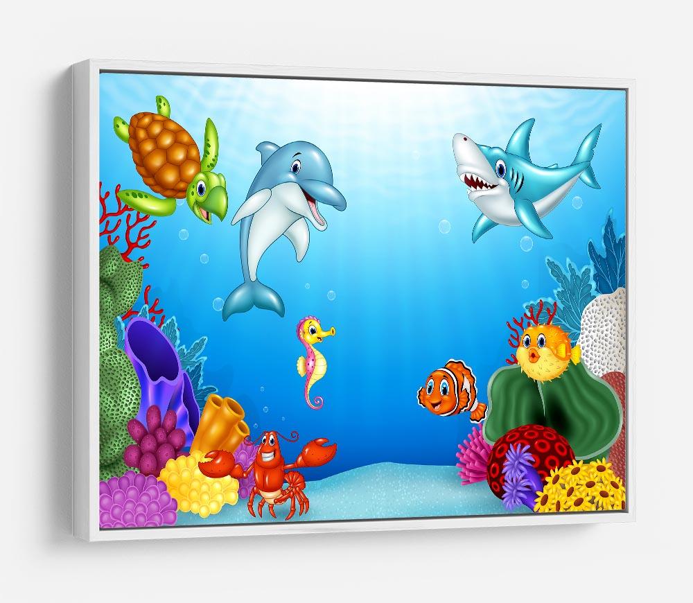 Vector illustration of Cartoon tropical fish HD Metal Print - Canvas Art Rocks - 7