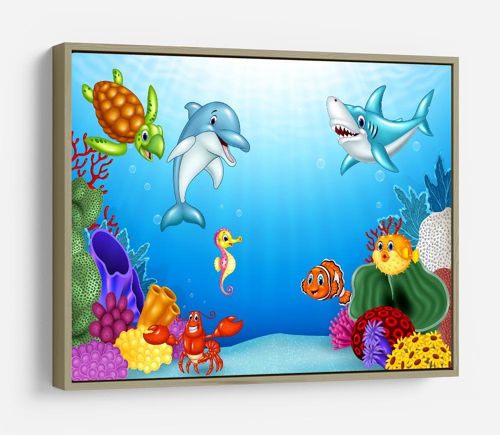 Vector illustration of Cartoon tropical fish HD Metal Print - Canvas Art Rocks - 8
