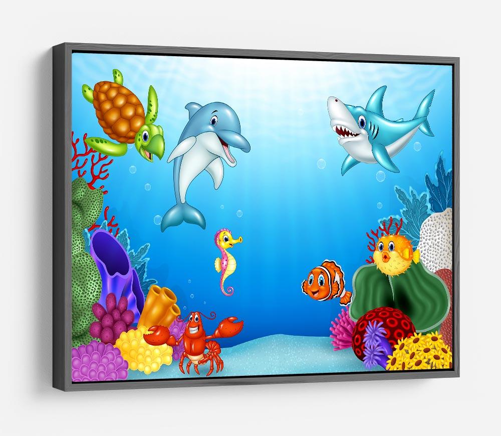 Vector illustration of Cartoon tropical fish HD Metal Print - Canvas Art Rocks - 9