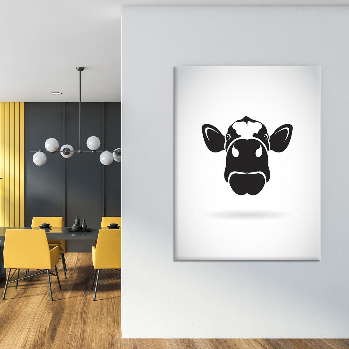 Vector image of an cow Canvas Print or Poster