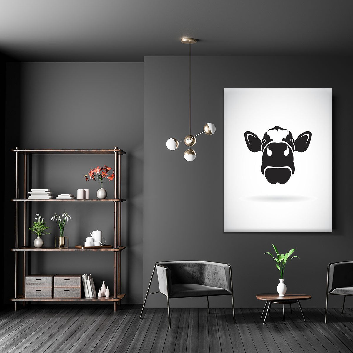 Vector image of an cow Canvas Print or Poster