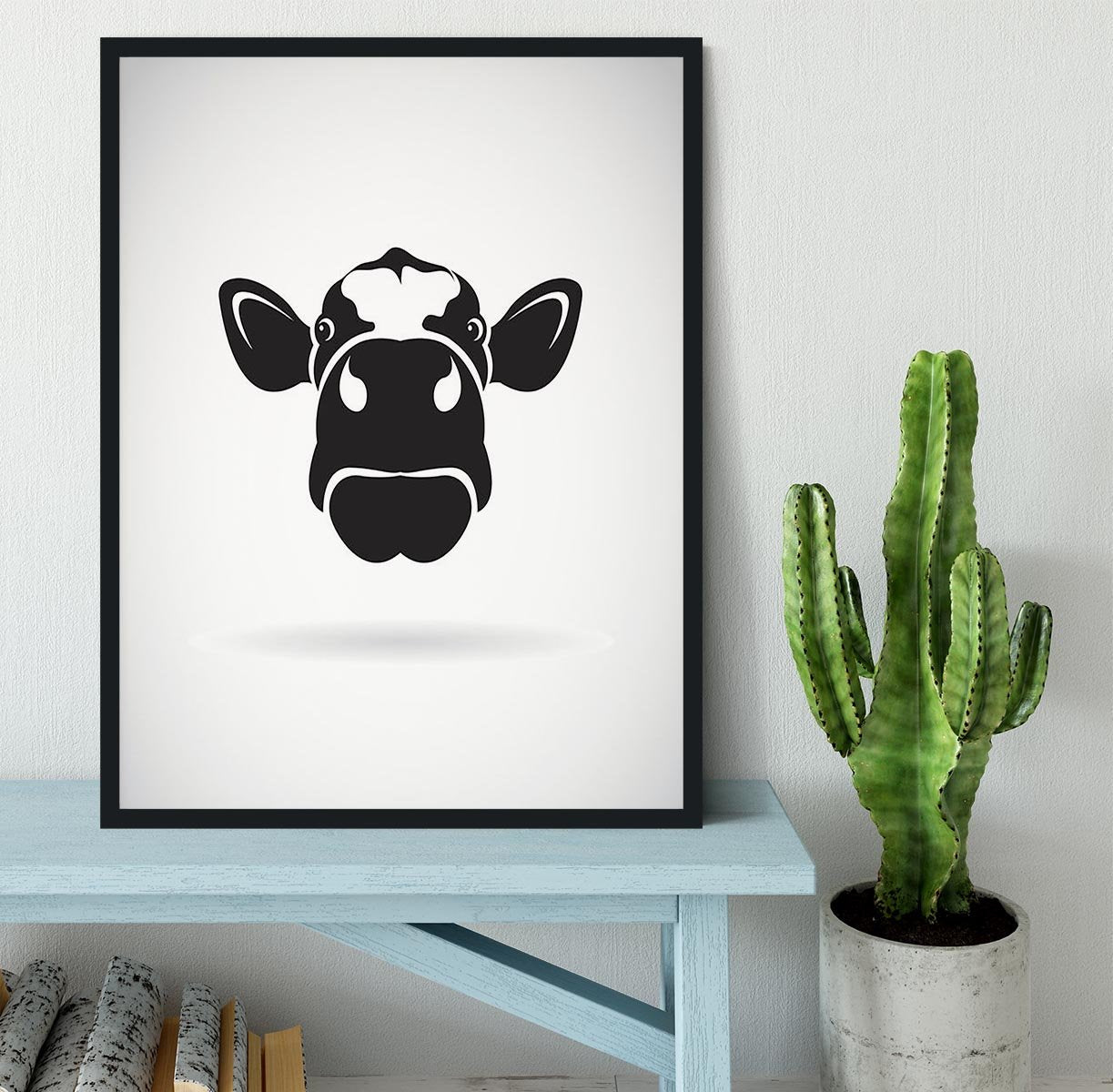 Vector image of an cow Framed Print - Canvas Art Rocks - 2