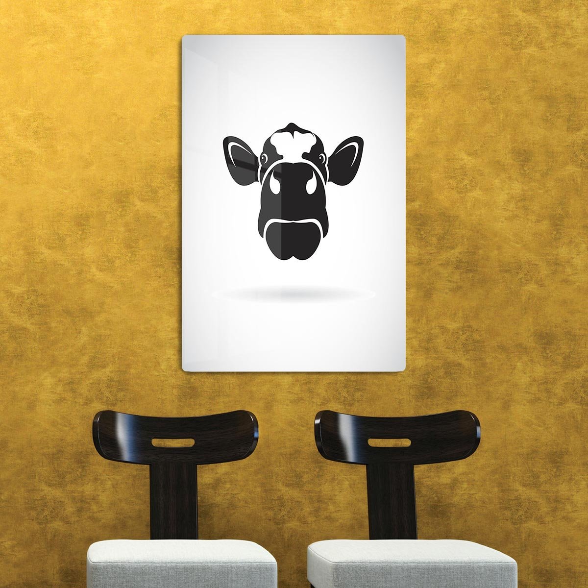 Vector image of an cow HD Metal Print - Canvas Art Rocks - 2