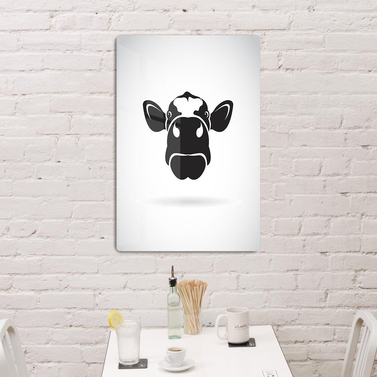 Vector image of an cow HD Metal Print - Canvas Art Rocks - 3