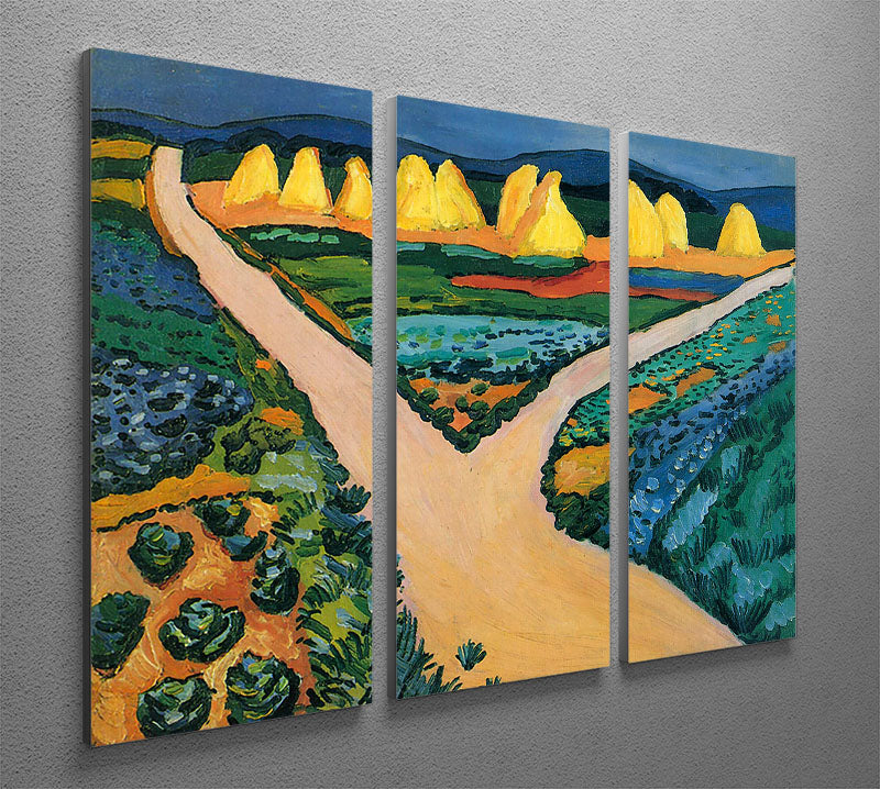 Vegetable Fields by Macke 3 Split Panel Canvas Print - Canvas Art Rocks - 2
