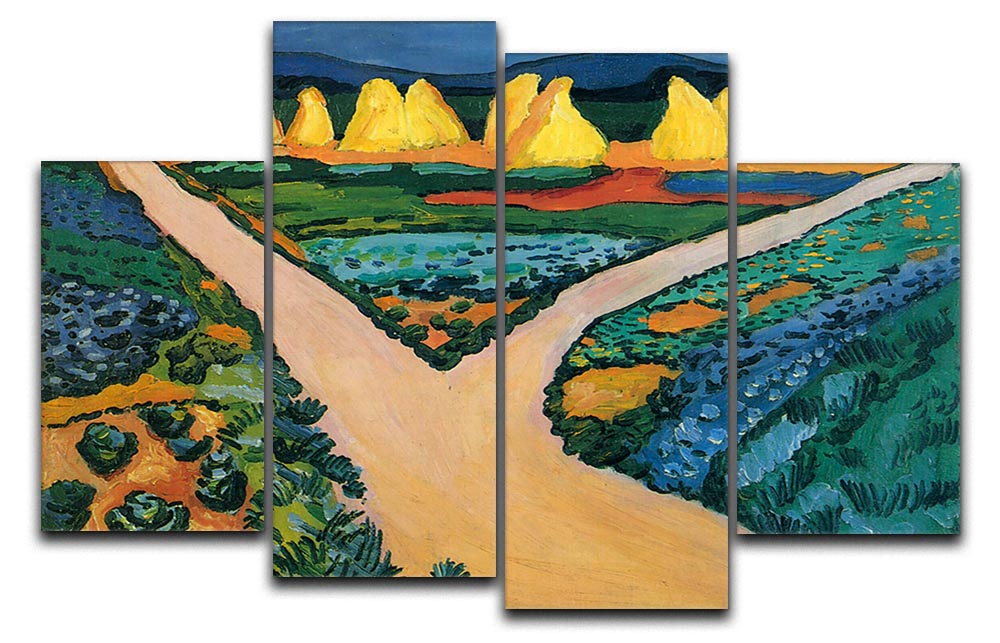 Vegetable Fields by Macke 4 Split Panel Canvas - Canvas Art Rocks - 1