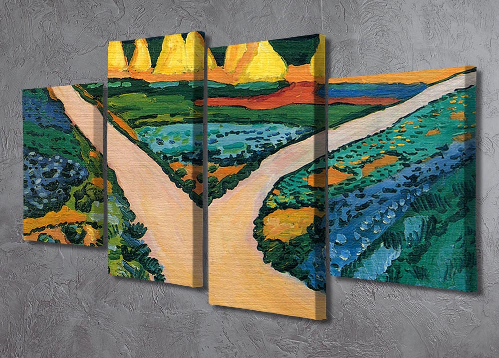Vegetable Fields by Macke 4 Split Panel Canvas - Canvas Art Rocks - 2