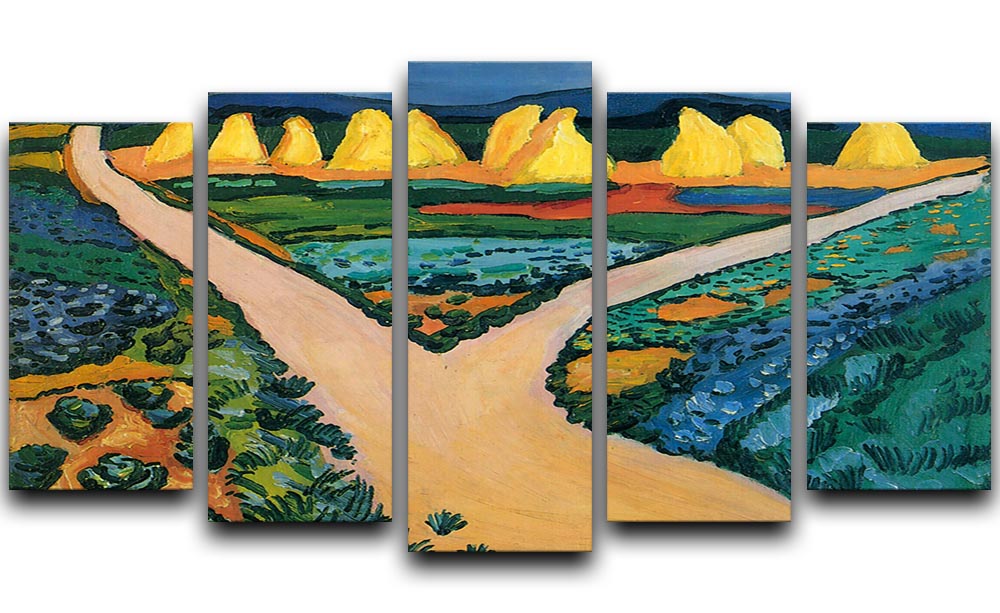 Vegetable Fields by Macke 5 Split Panel Canvas - Canvas Art Rocks - 1