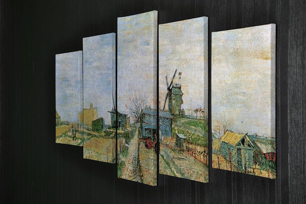 Vegetable Garden in Montmartre by Van Gogh 5 Split Panel Canvas - Canvas Art Rocks - 2