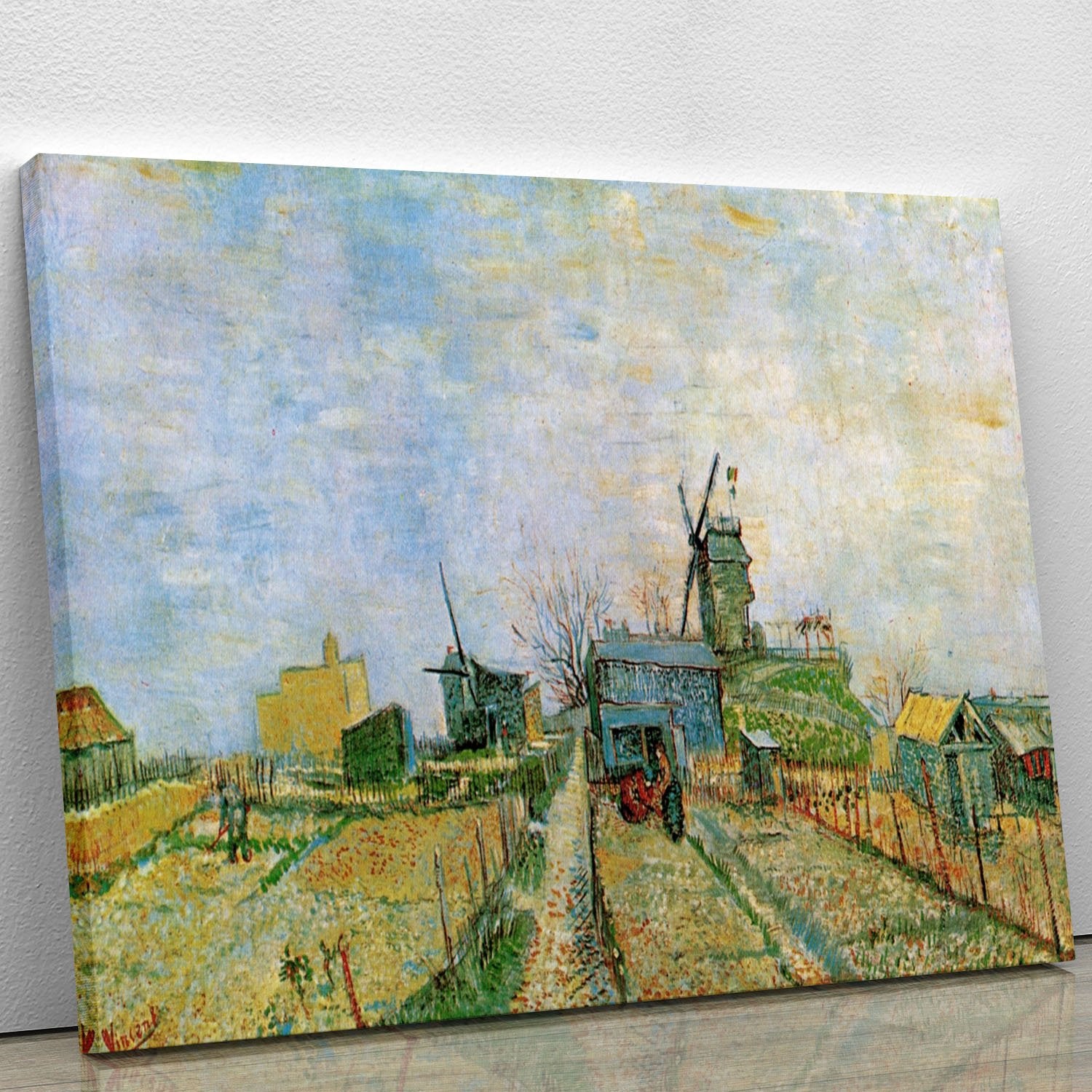 Vegetable Garden in Montmartre by Van Gogh Canvas Print or Poster