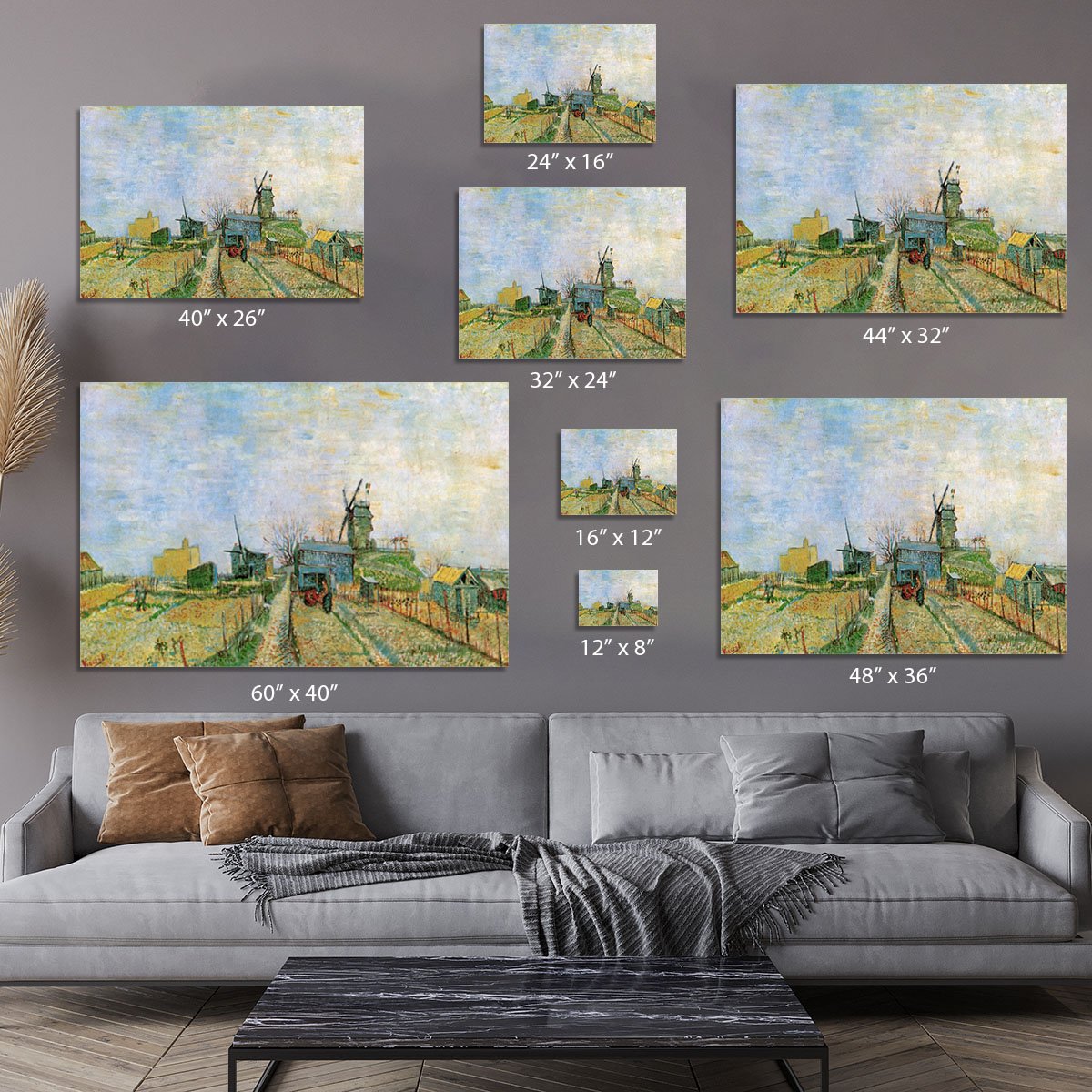 Vegetable Garden in Montmartre by Van Gogh Canvas Print or Poster