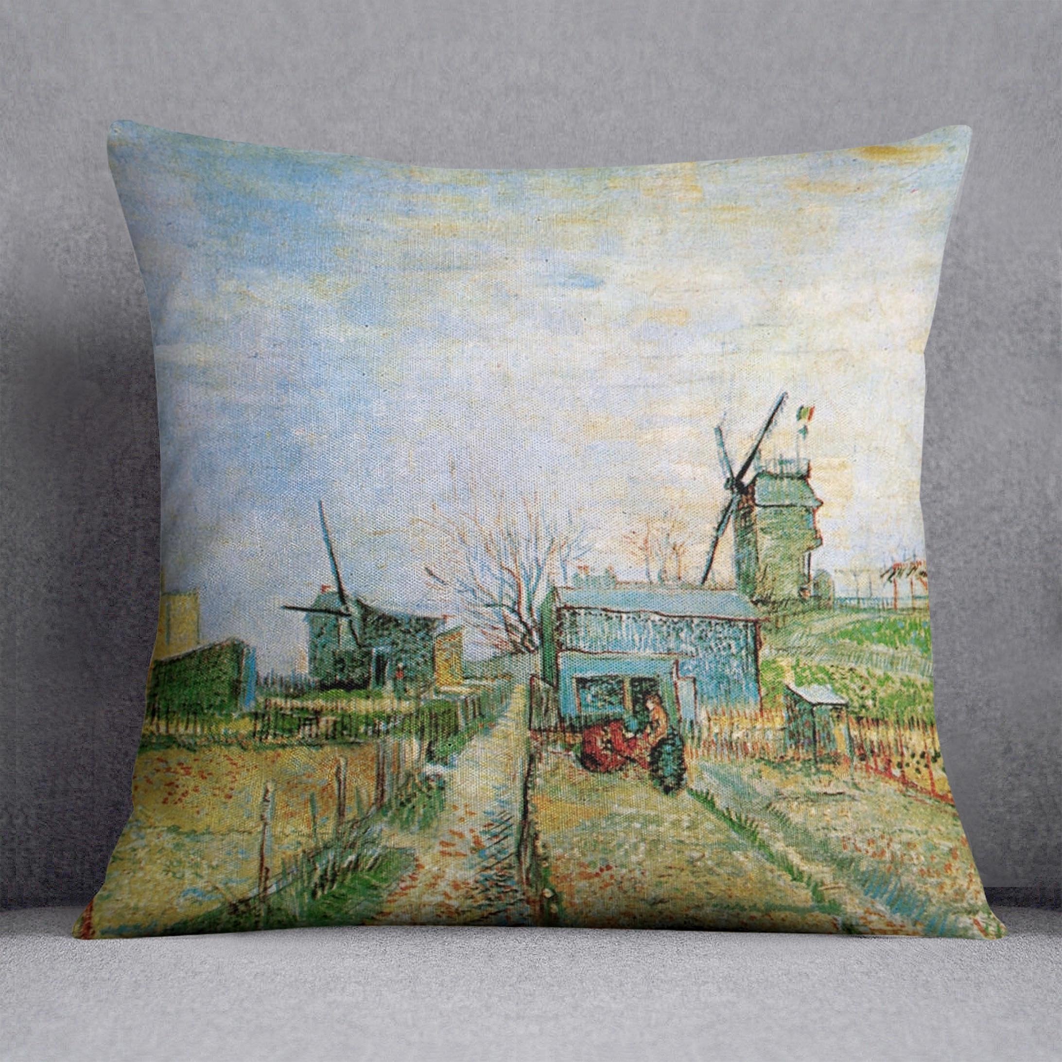 Vegetable Garden in Montmartre by Van Gogh Throw Pillow