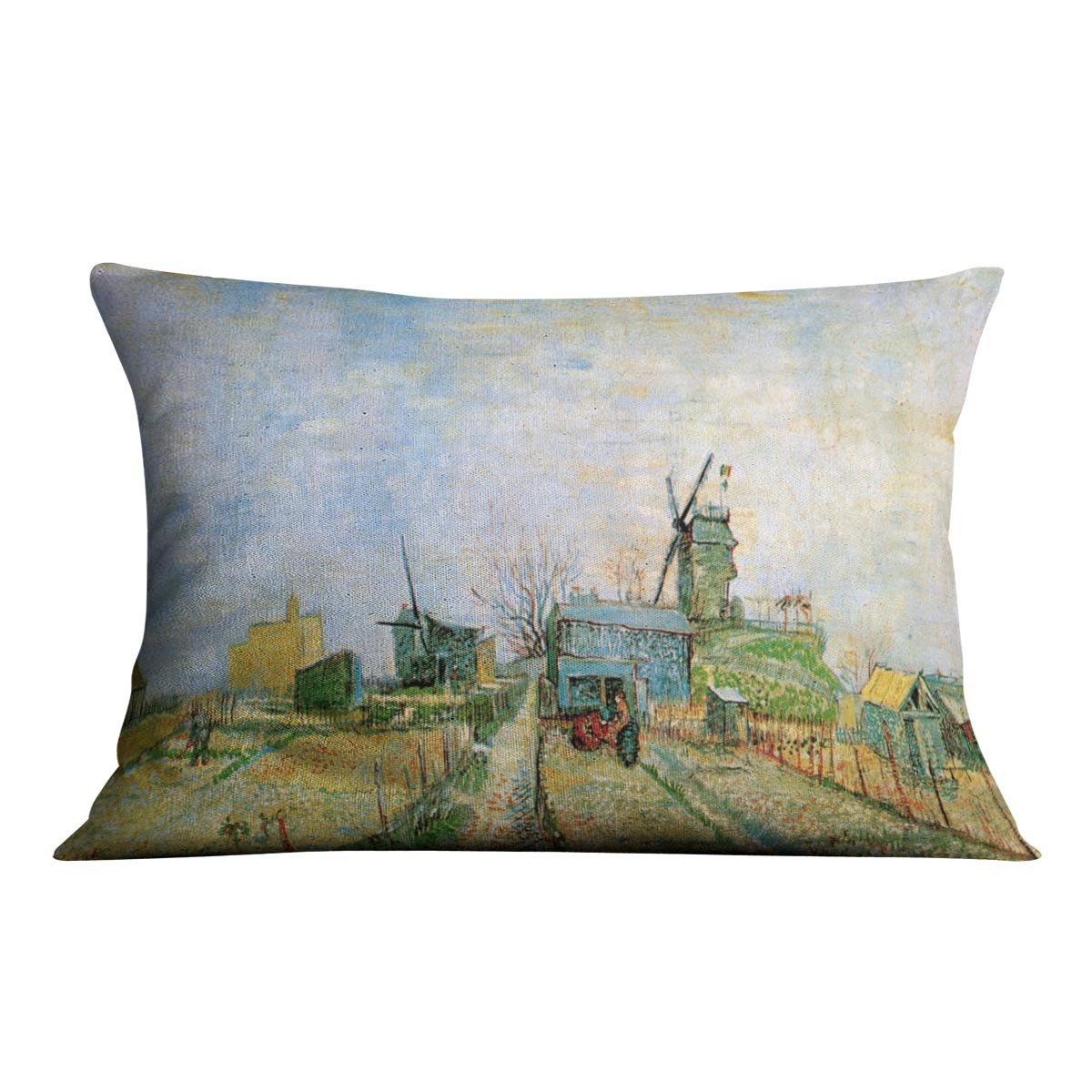 Vegetable Garden in Montmartre by Van Gogh Throw Pillow