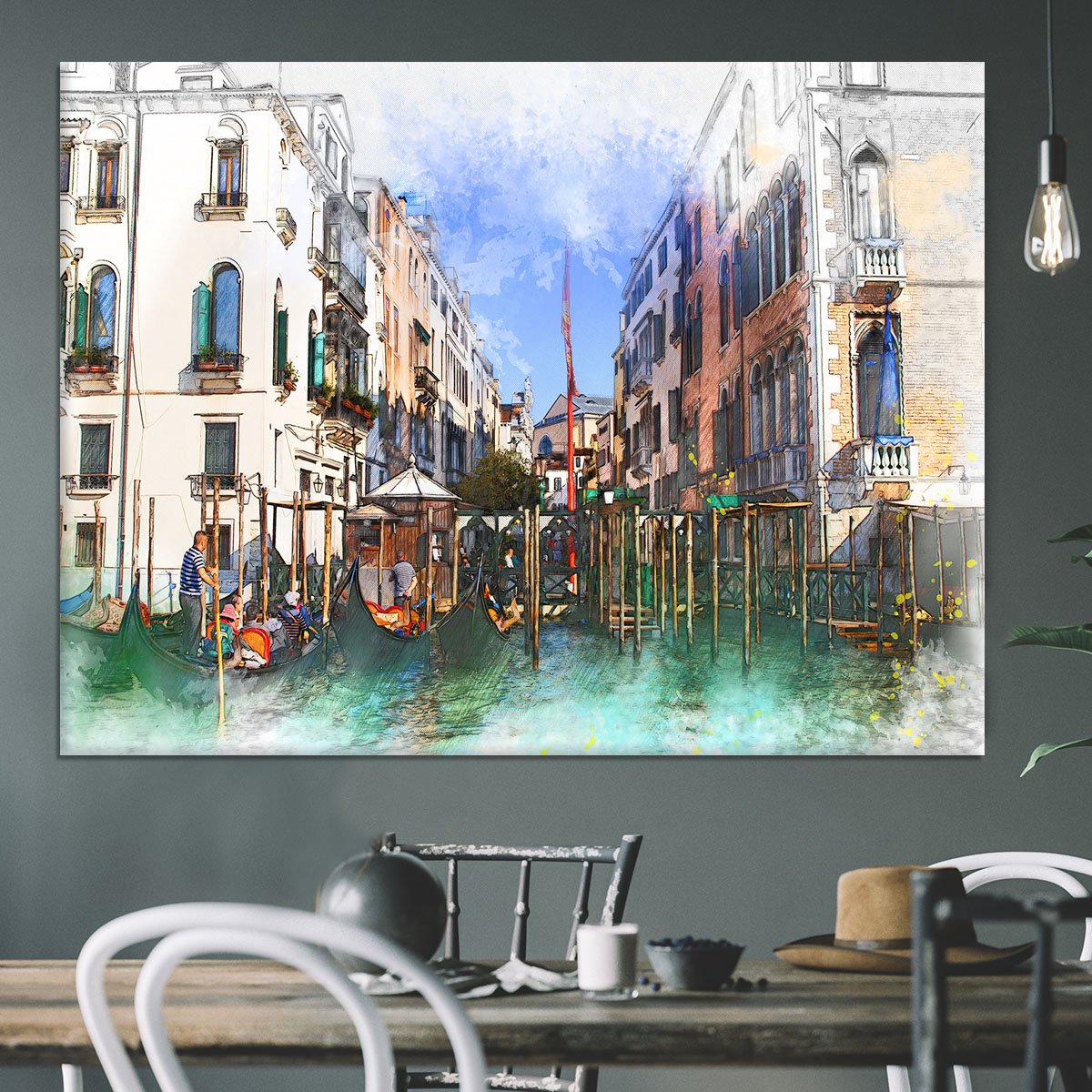 Venice Painting Canvas Print or Poster