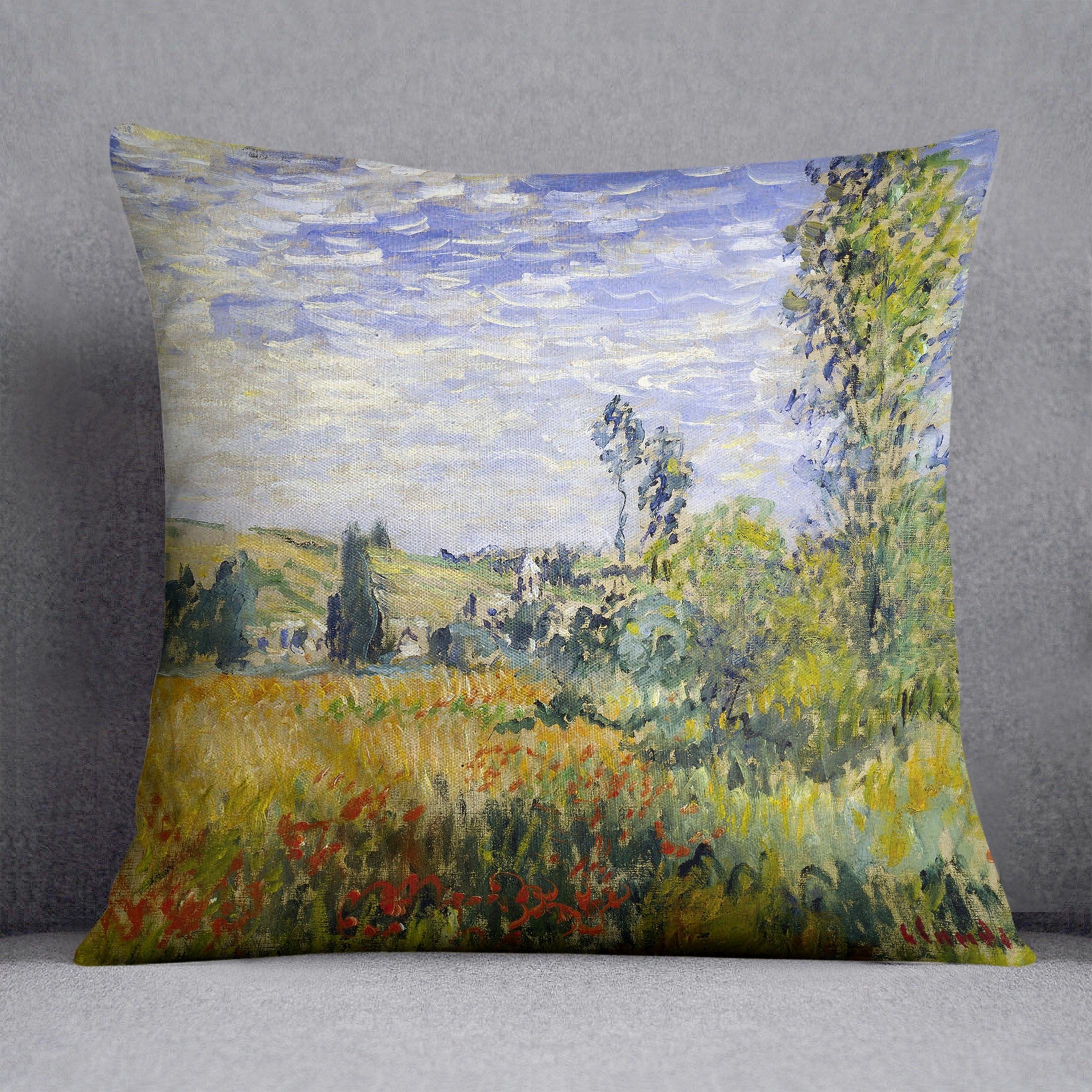 Vetheuil by Monet Throw Pillow
