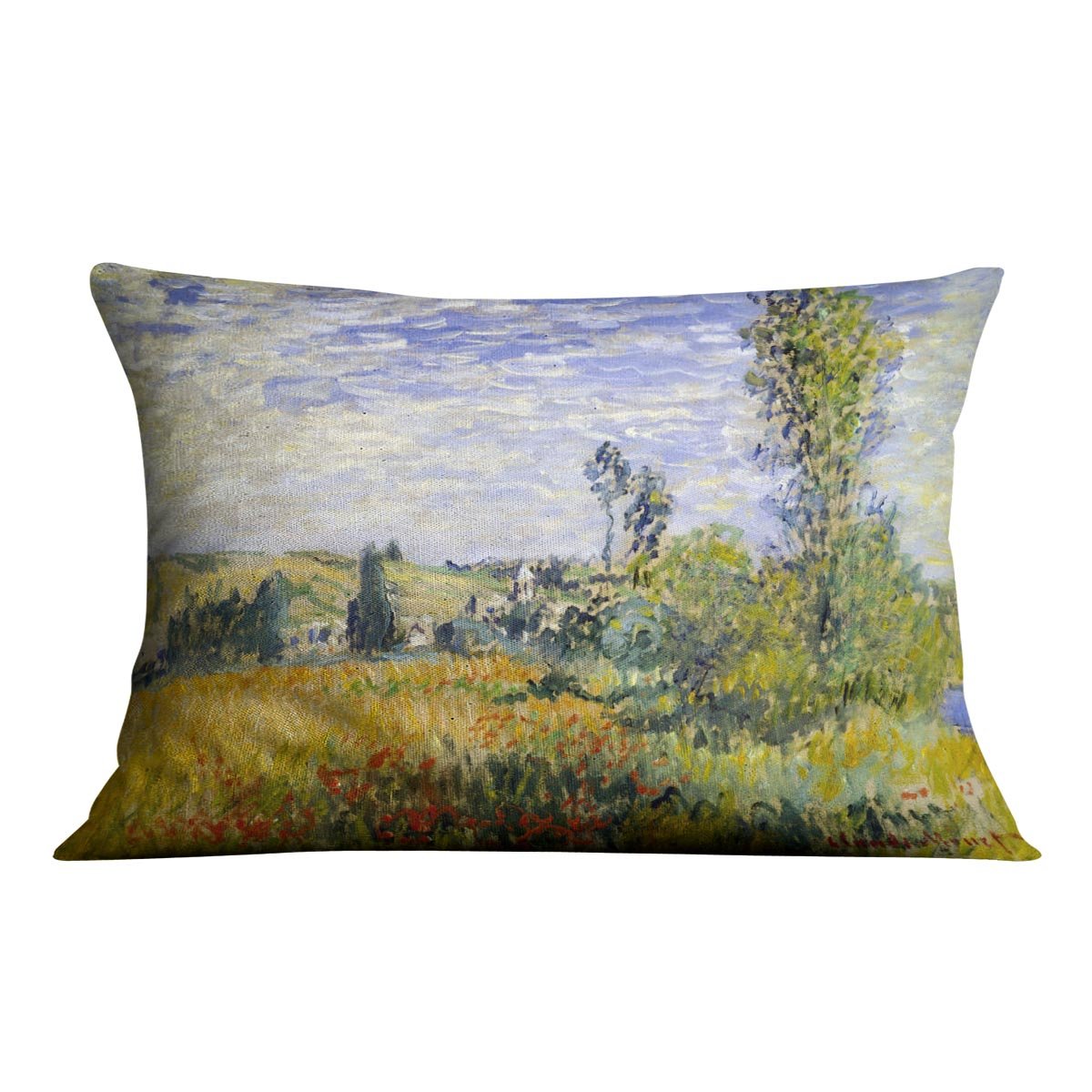Vetheuil by Monet Throw Pillow
