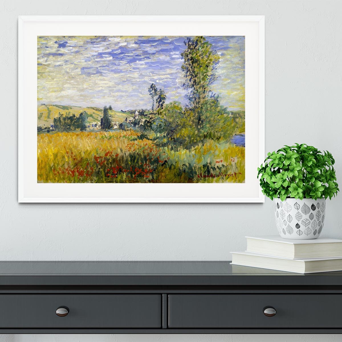 Vetheuil by Monet Framed Print - Canvas Art Rocks - 5