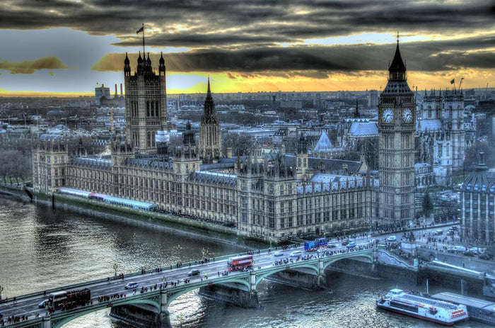View from London Eye featuring Big Ben Wall Mural Wallpaper