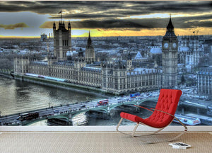 View from London Eye featuring Big Ben Wall Mural Wallpaper - Canvas Art Rocks - 2