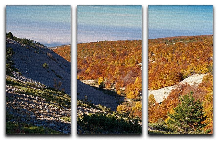 View from the Mount Ventoux 3 Split Panel Canvas Print - Canvas Art Rocks - 1