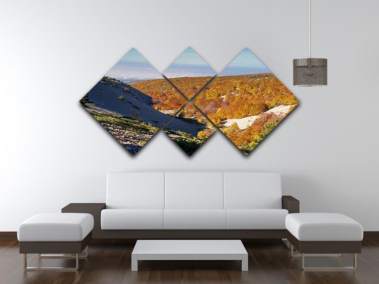 View from the Mount Ventoux 4 Square Multi Panel Canvas  - Canvas Art Rocks - 3