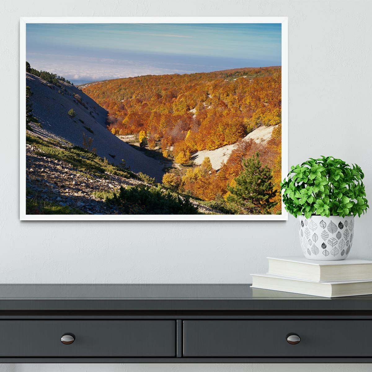 View from the Mount Ventoux Framed Print - Canvas Art Rocks -6