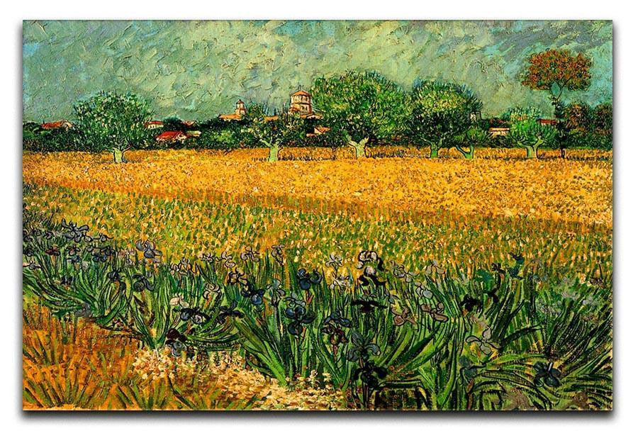 View of Arles with Irises in the Foreground by Van Gogh Canvas Print & Poster  - Canvas Art Rocks - 1
