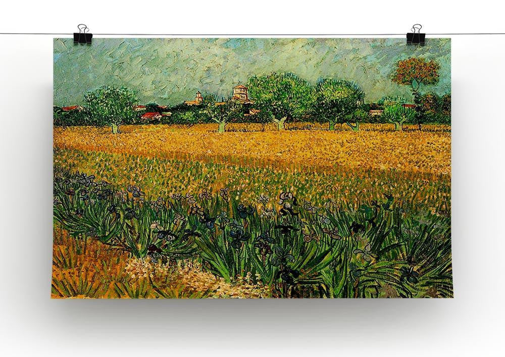 View of Arles with Irises in the Foreground by Van Gogh Canvas Print & Poster - Canvas Art Rocks - 2