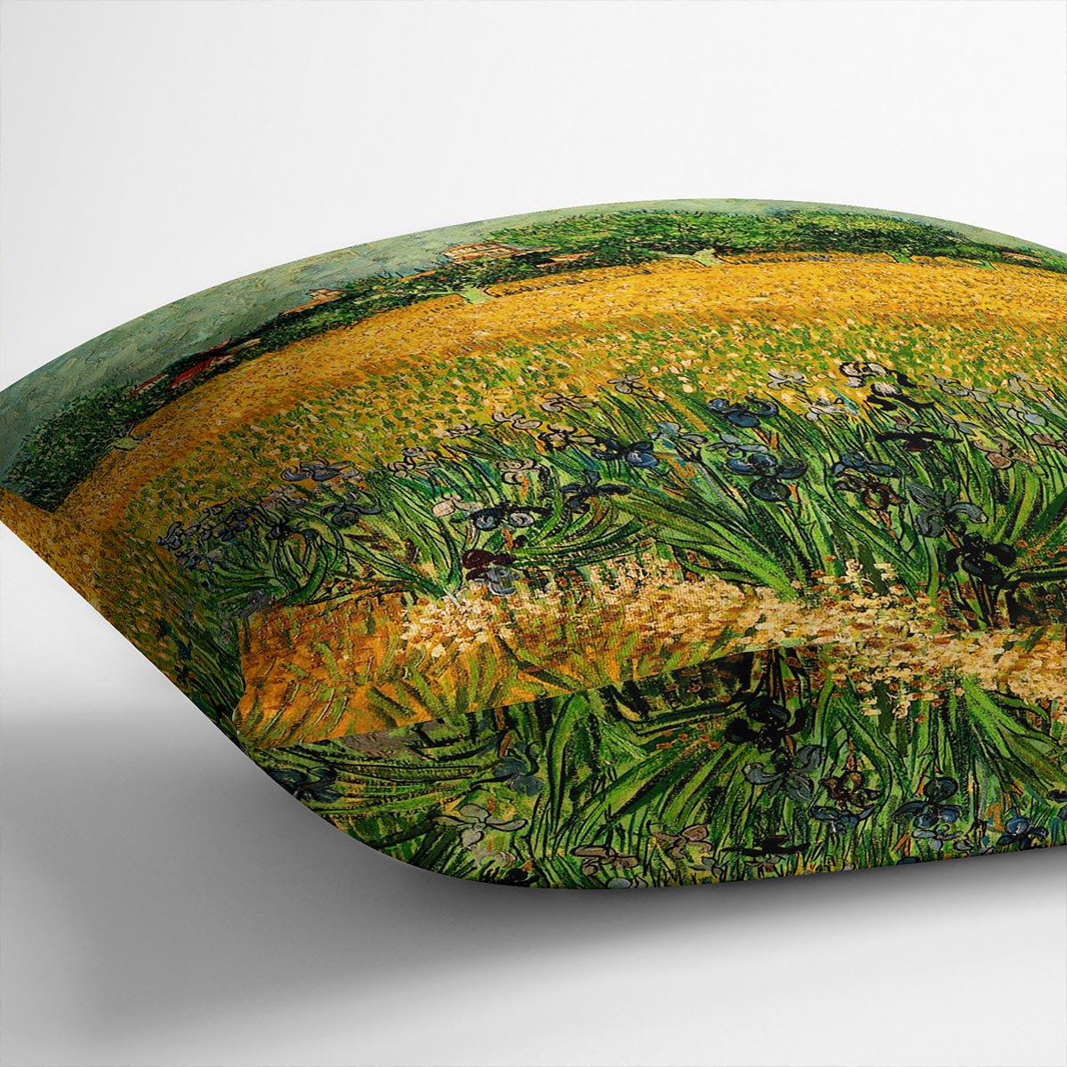 View of Arles with Irises in the Foreground by Van Gogh Cushion