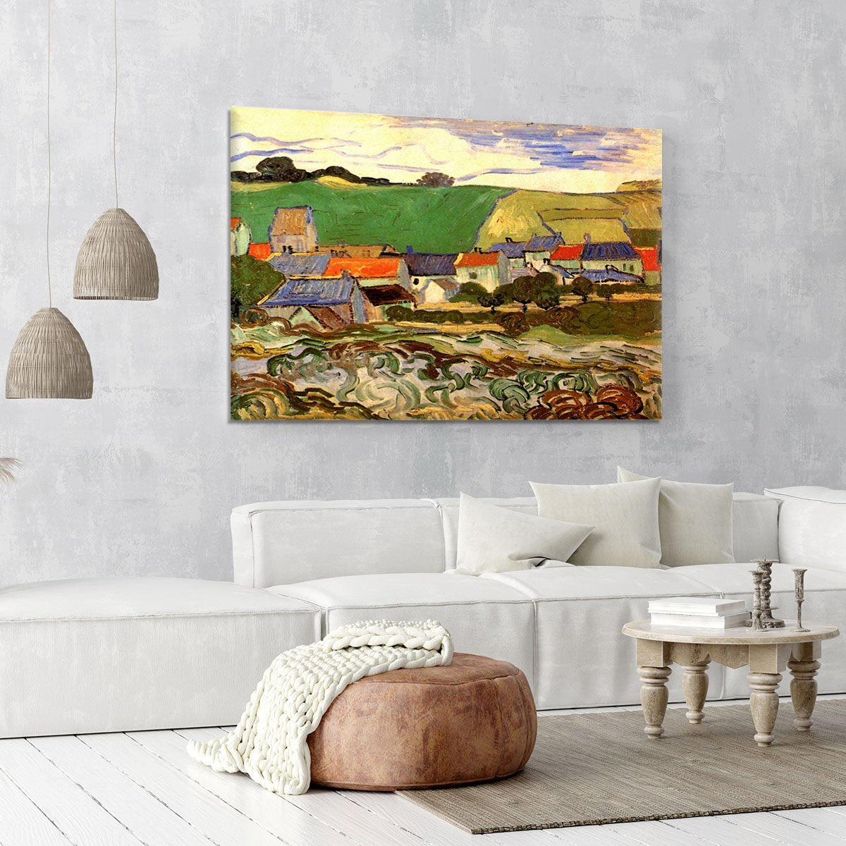 View of Auvers by Van Gogh Canvas Print or Poster