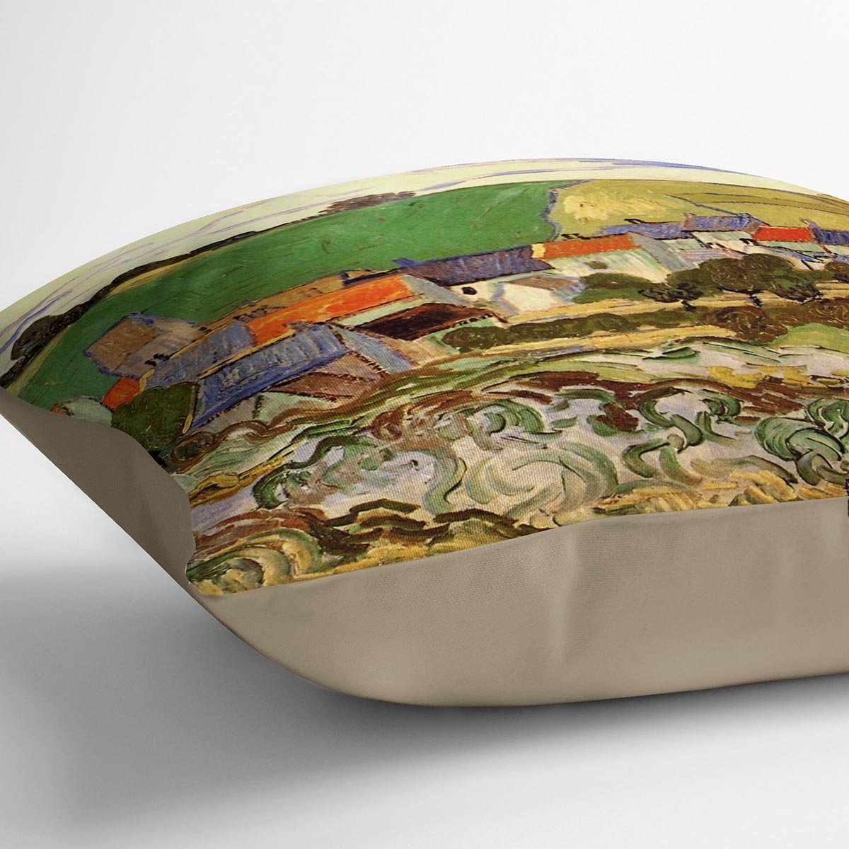 View of Auvers by Van Gogh Throw Pillow