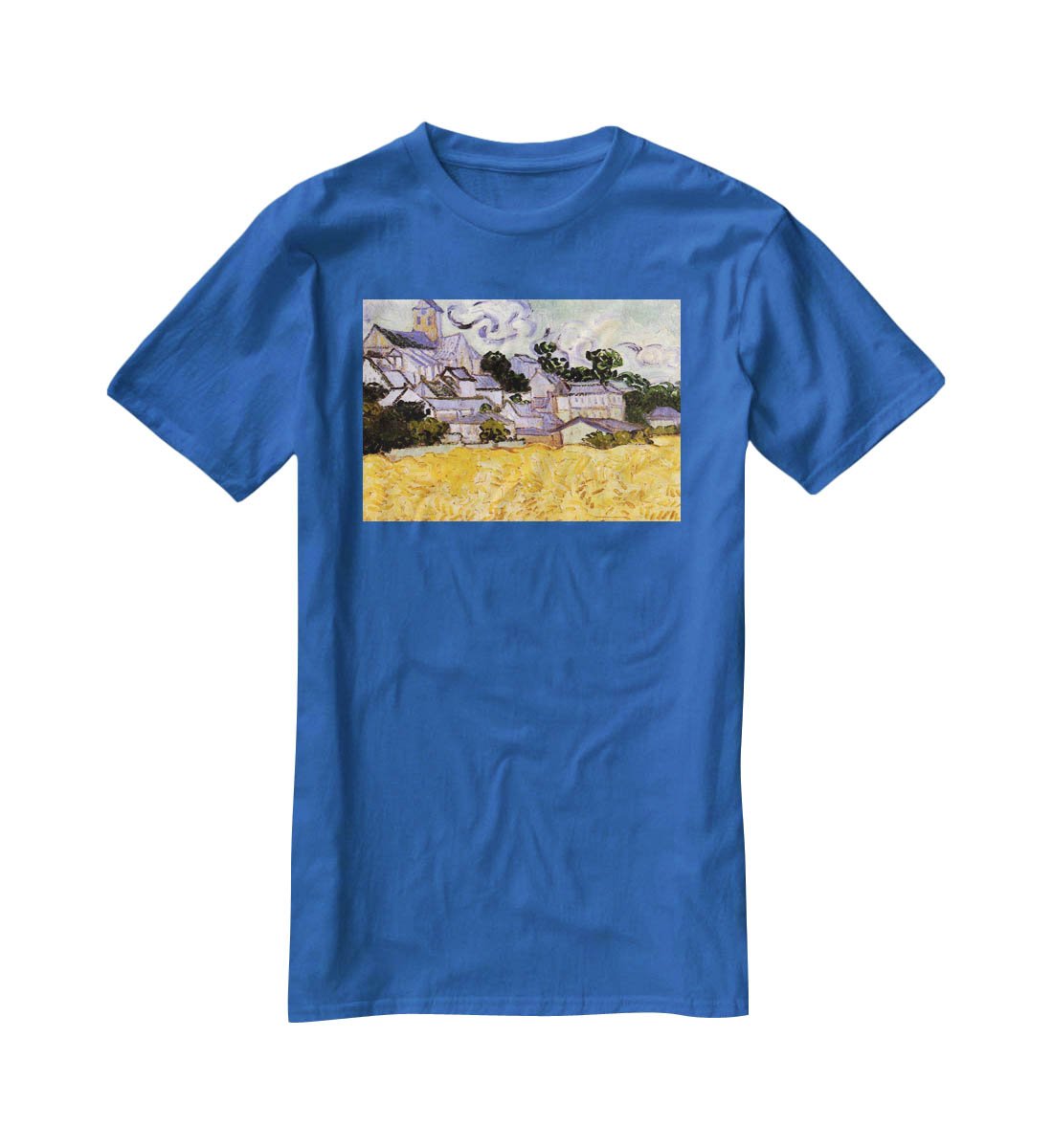 View of Auvers with Church by Van Gogh T-Shirt - Canvas Art Rocks - 2