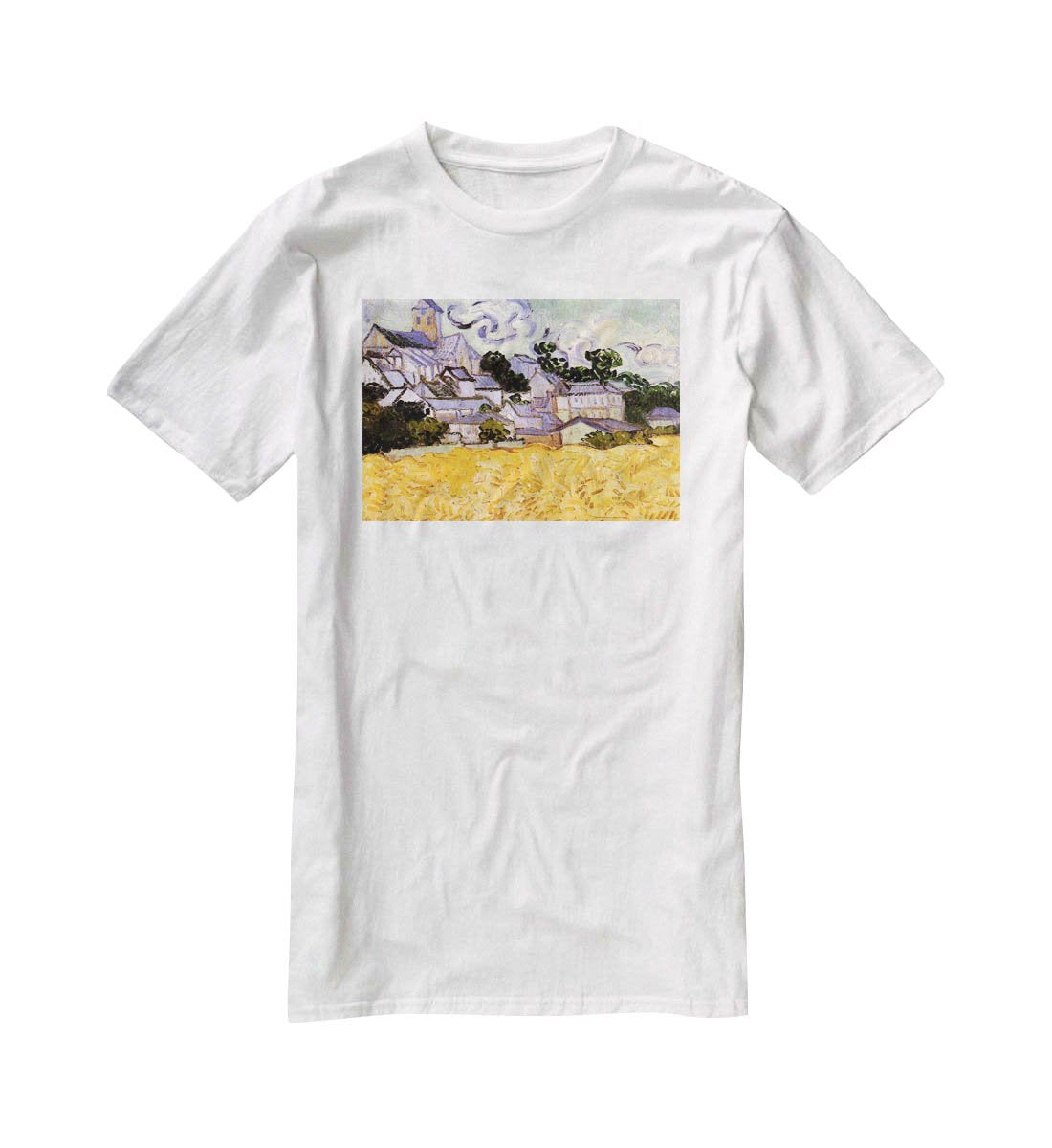 View of Auvers with Church by Van Gogh T-Shirt - Canvas Art Rocks - 5