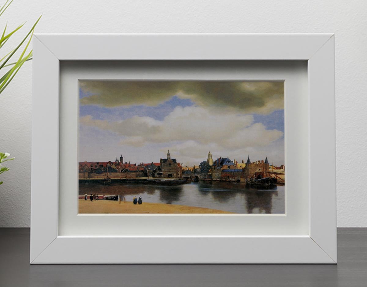 View of Delft by Vermeer Framed Print - Canvas Art Rocks - 3