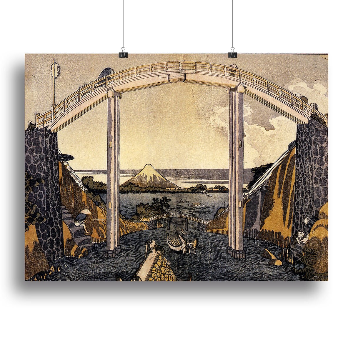 View of Mount Fuji by Hokusai Canvas Print or Poster
