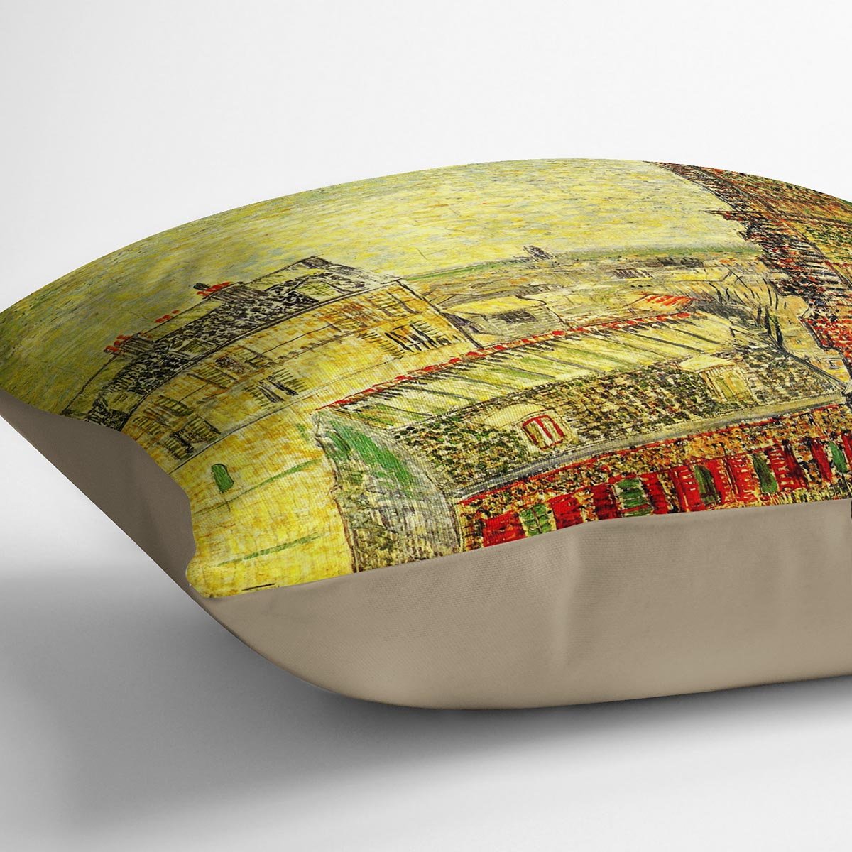 View of Paris from Vincent s Room in the Rue Lepic by Van Gogh Throw Pillow